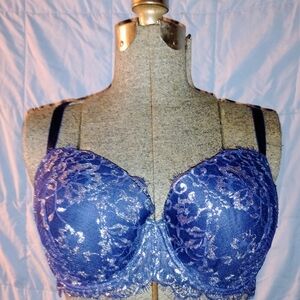 Victoria's Secret Dream Angel Midnight Blue Lace Bra 38D
